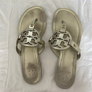 Tory Burch gold Miller sandal